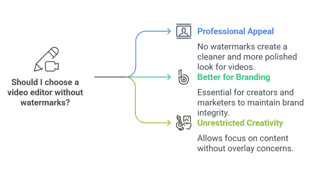 you need a Video Editor for PC that allows you to showcase your work without intrusive branding