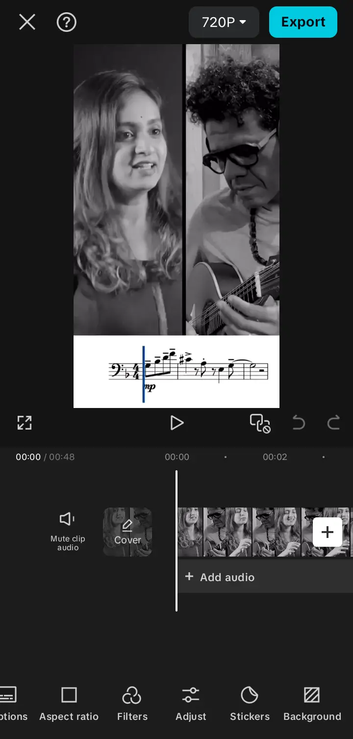CapCut Application Screenshot - Editing Panel