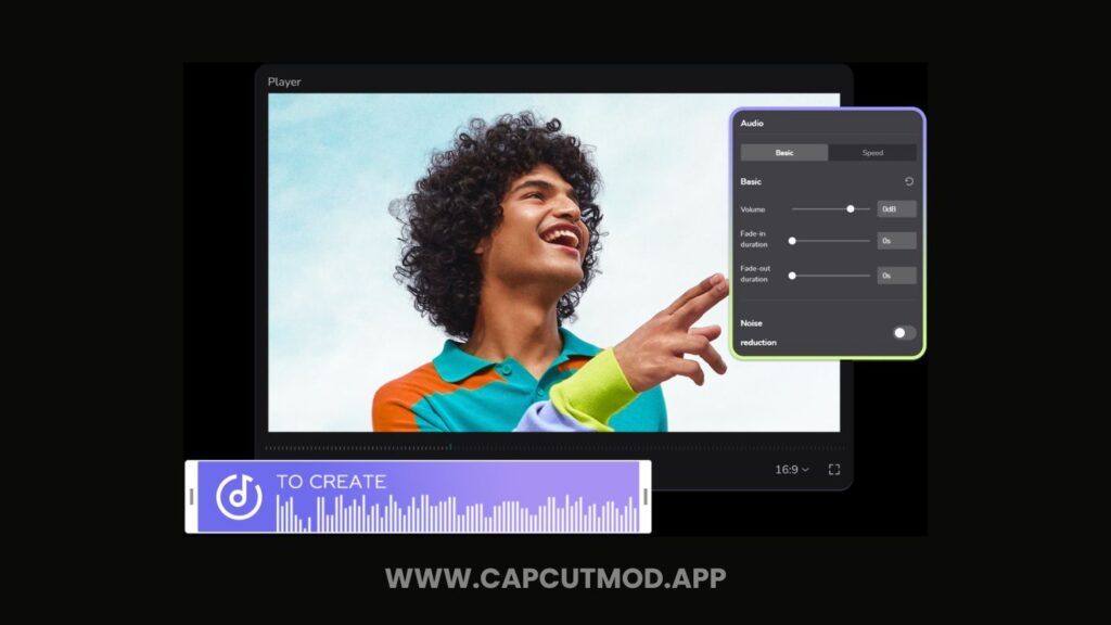 CapCut's professional sound editing tools for enhanced audio quality.